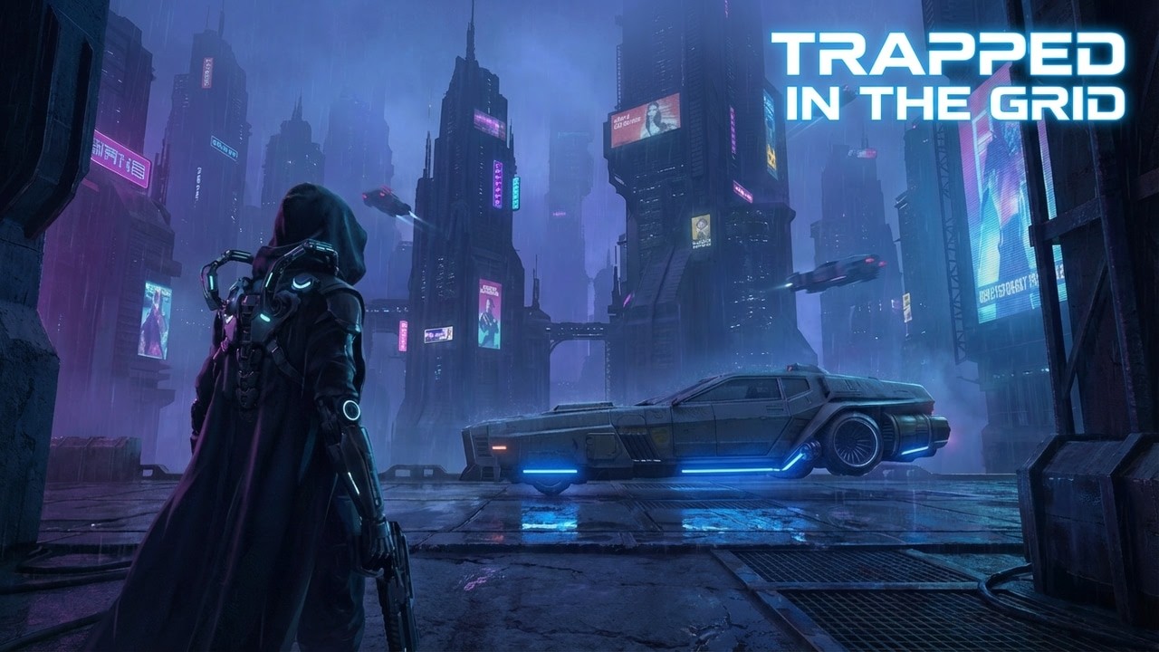 𝟯𝟬𝟴𝟱 𝗗𝗜𝗚𝗜𝗧𝗔𝗟 𝗩𝗢𝗜𝗗: 𝗧𝗥𝗔𝗣𝗣𝗘𝗗 𝗜𝗡 𝗧𝗛𝗘 𝗚𝗥𝗜𝗗 | Night Drive, Focus, Gaming Music, Synthwave, Cyberpunk