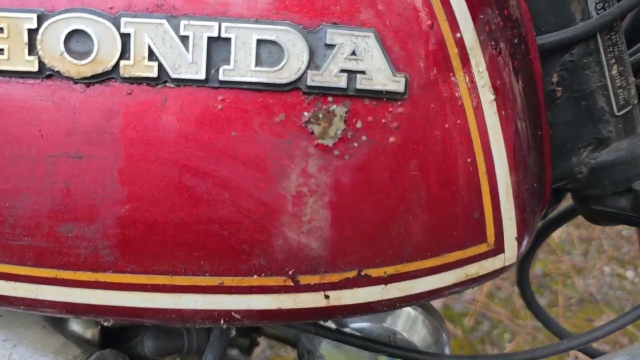 1973 cb350f.. idle and walk around