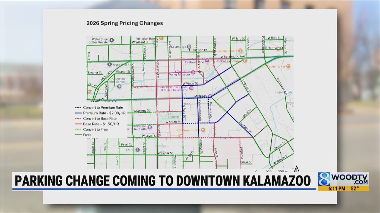Downtown Kalamazoo parking rates to change in April