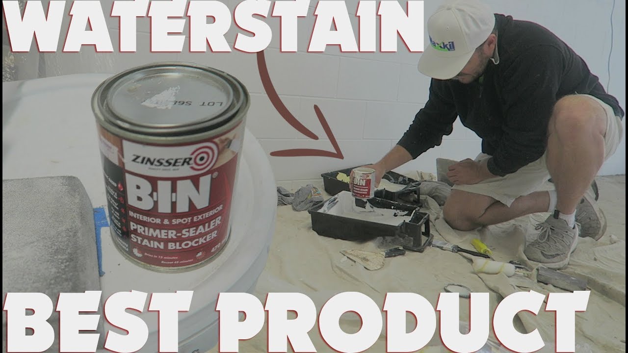 How to paint over a water Stain on ceiling using bin primer stain blocker