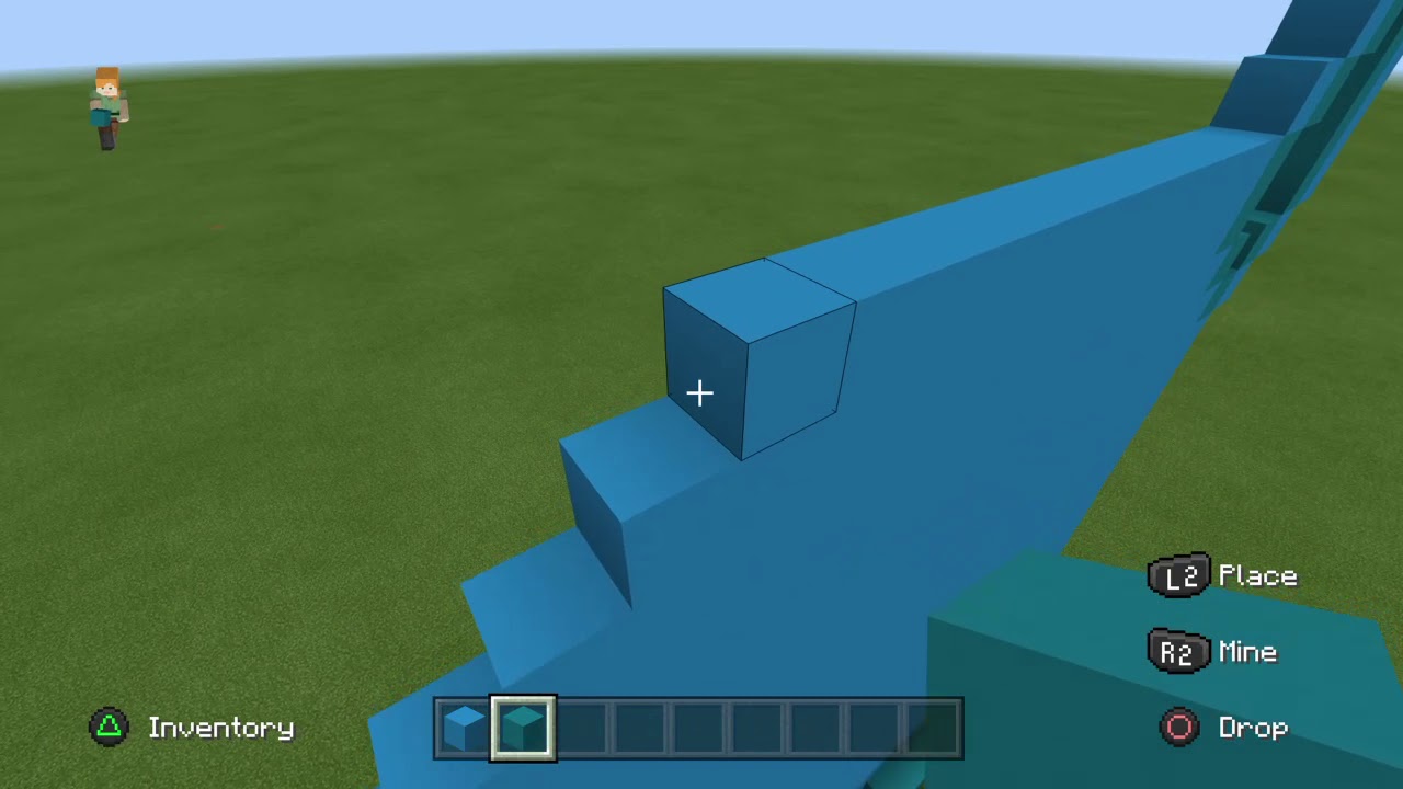 Me building a Furby in minecraft.