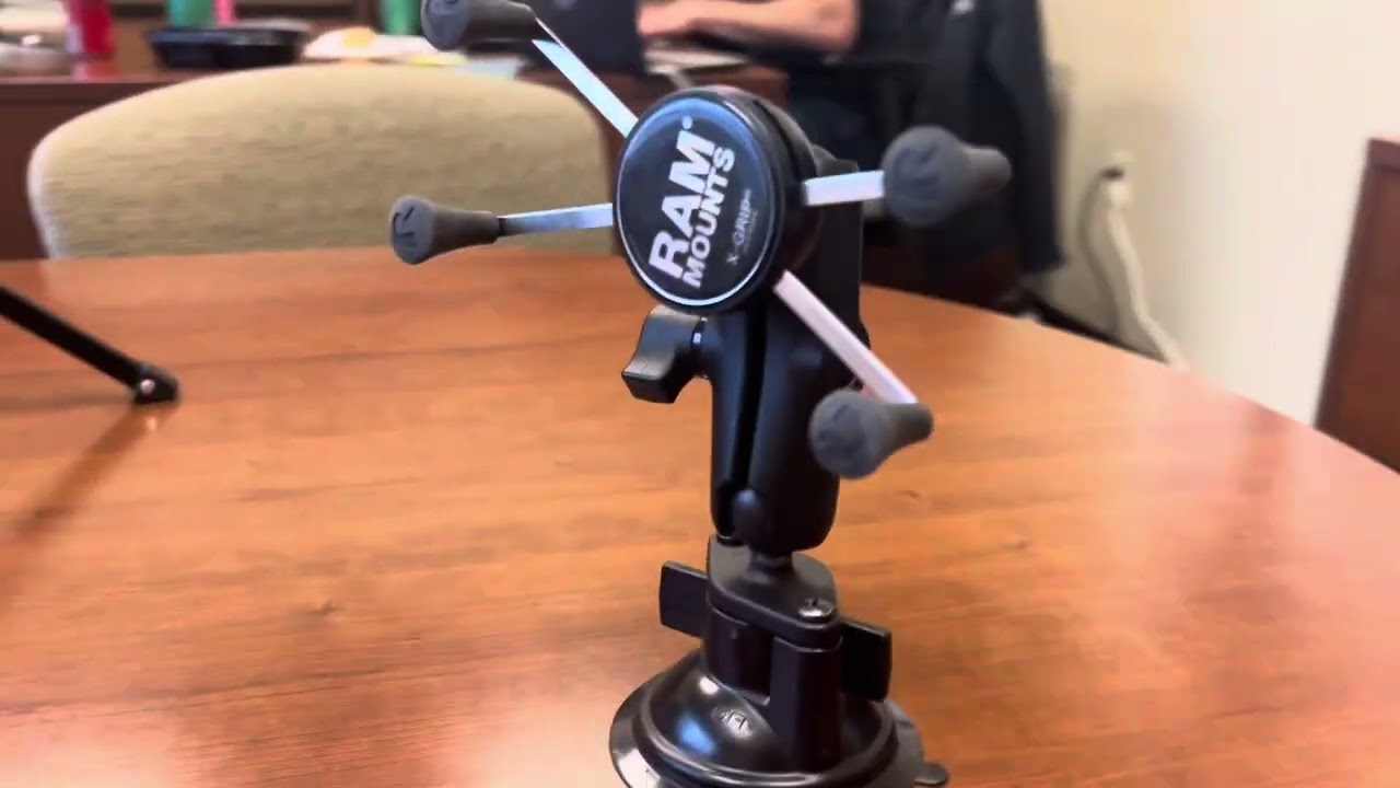 RAM Mounts X-Grip Phone Mount with Twist-Lock Suction Cup Base RAP-B-166-UN7U with Medium Arm