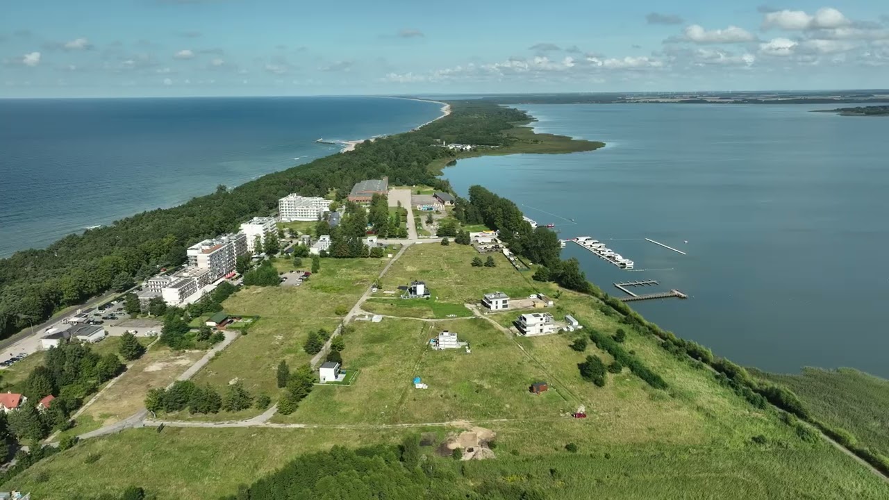 Mielno Marina - działki z lotu ptaka