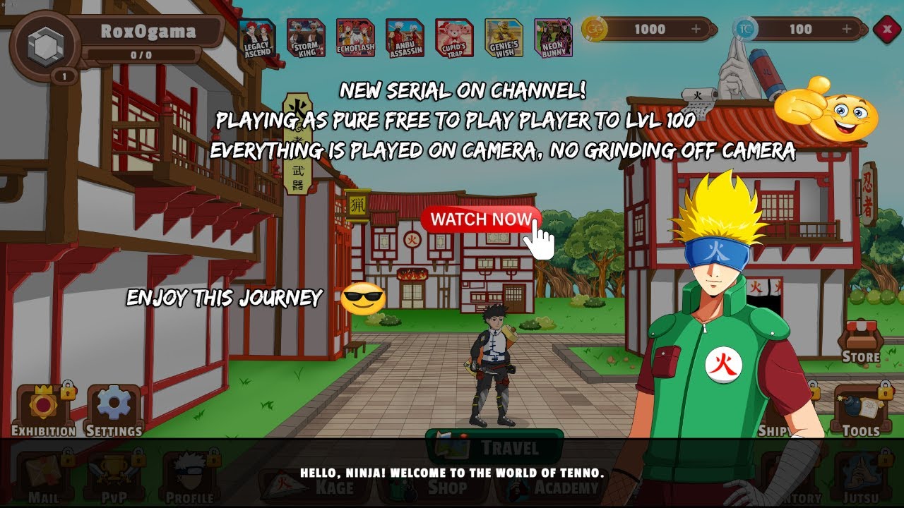 Tenno: Ultimate Ninja RPG - Pure F2P Journey To Max Level #1 (New Serial) - 2025