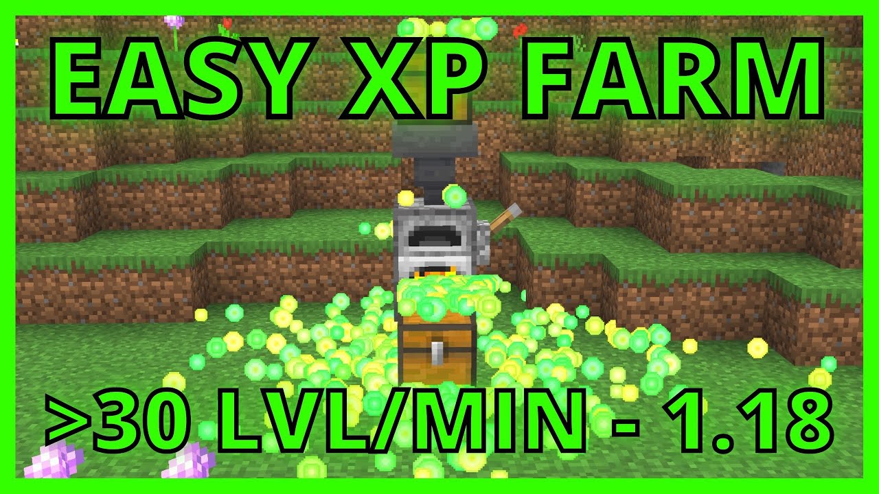 Best MINECRAFT BEDROCK 1.18 EXP FARM Method | 30 Level per minutes EASY | for Console/MCPE/Windows