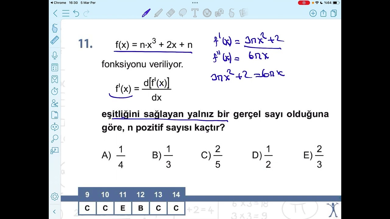 TÜREV SORUSU 1 /2026