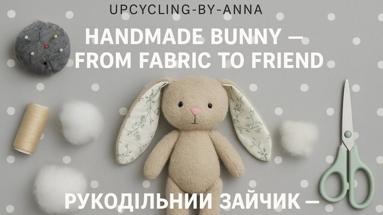 Handmade Bunny | Рукодільний зайчик | #handmade #sewing #upcycling #softtoy #diybunny #своїмируками