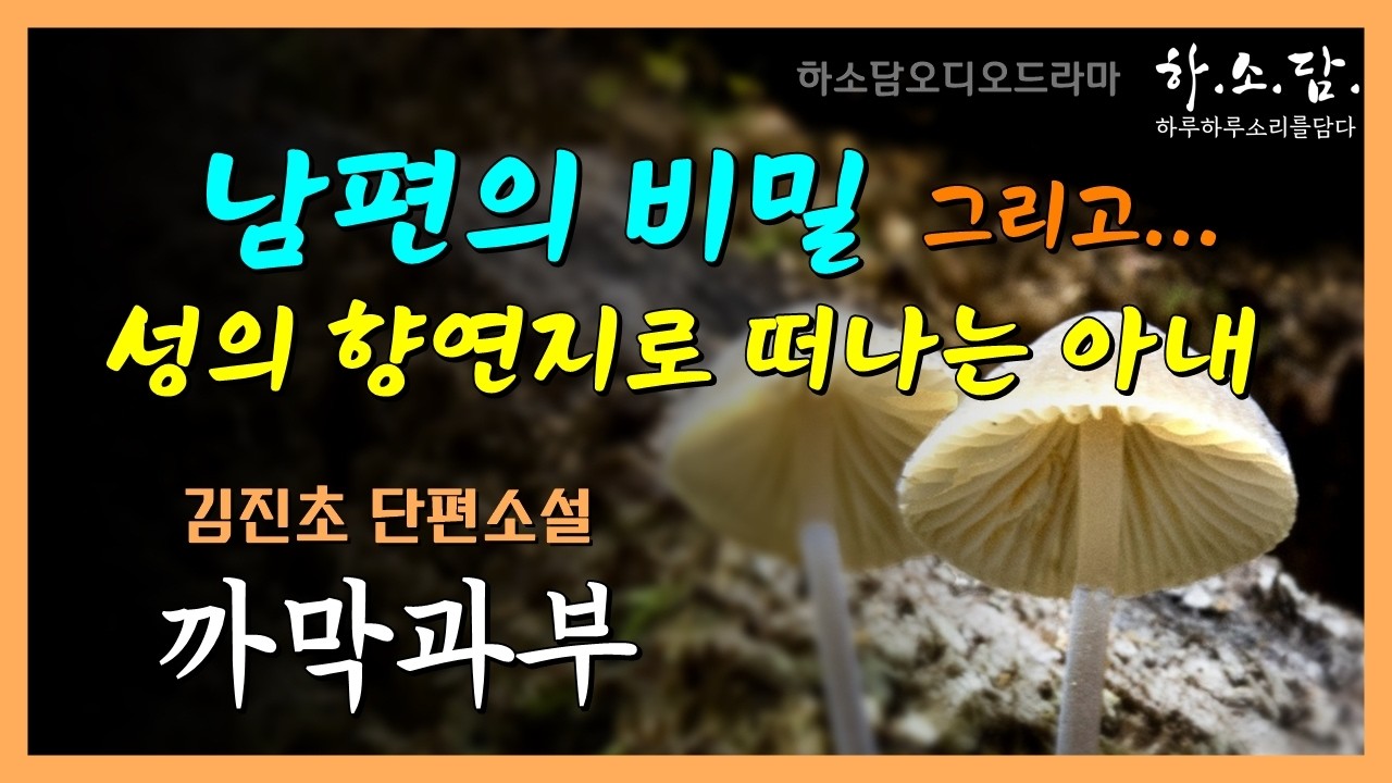 남편의 아랫도리 비밀을 알게 된 여인은 성의 향연지로 여행을 떠나는데...  [까막과부–김진초 단편소설] #하소담오디오드라마 | 책읽어주는여자 하소담 소설 오디오북