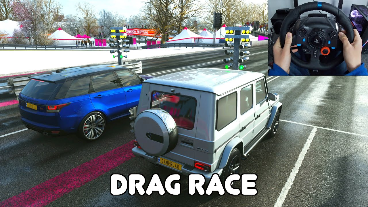 Forza Horizon 4 Drag Race - Range Rover SVR vs Mercedes Benz AMG G63 G Wagon 4K