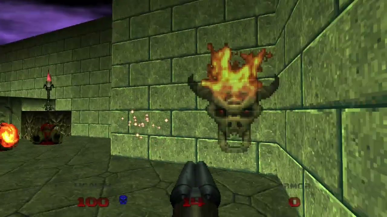 DOOM 64: Fast monsters, WMD! difficulty, pistol start: Terror core.