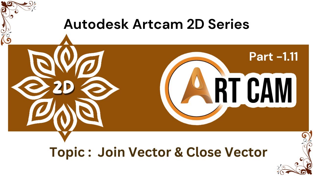 Учебное пособие по Artcam на хинди, часть 1.11 — Объединение векторов и закрытие векторов | 2D-ди...