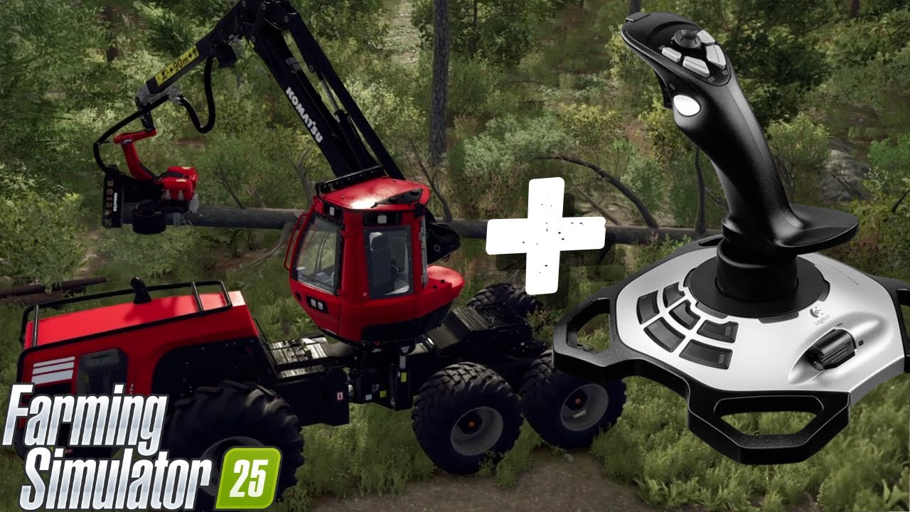 🎮 Probando el joystick Logitech Extreme 3D Pro en grúas de Farming Simulator 25 🚜