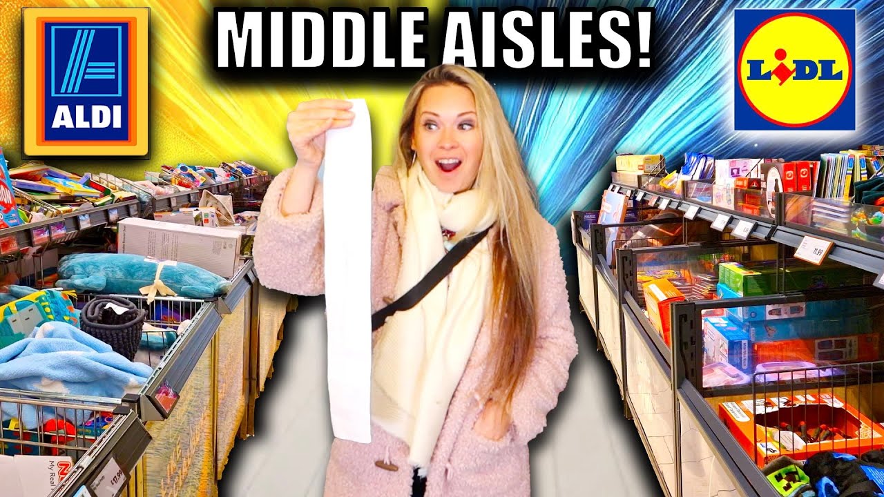 FIRST TIME shopping in the MIDDLE AISLES of ALDI & LIDL! Money saving?