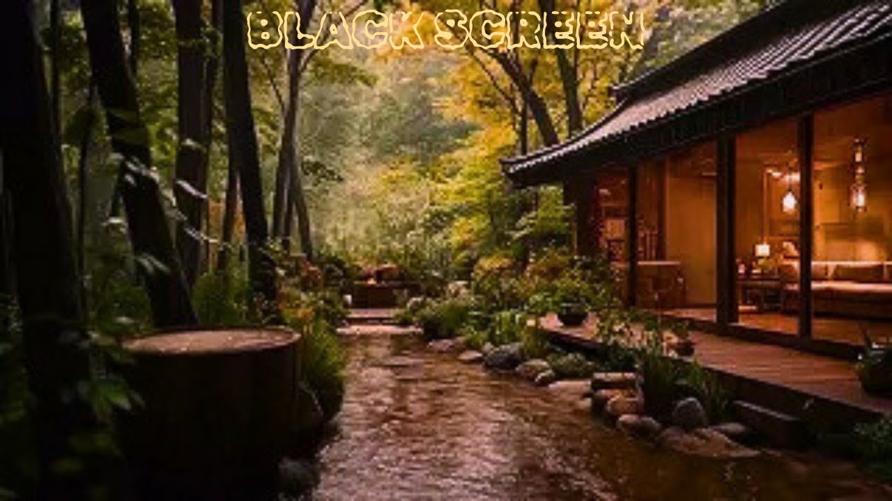 🖤 Soothing Rain Sounds Black Screen | Fall Asleep Fast & Stay Asleep