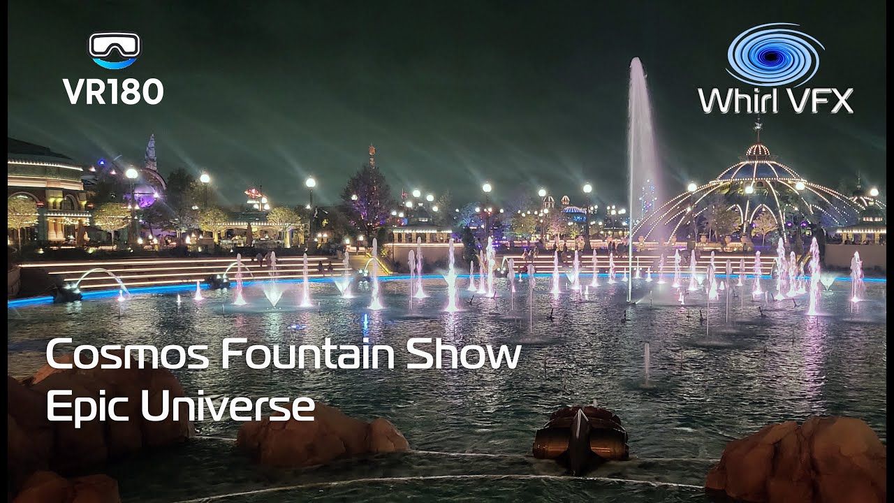 VR180 8K | Cosmos Fountain Show — Epic Universe, Orlando Florida
