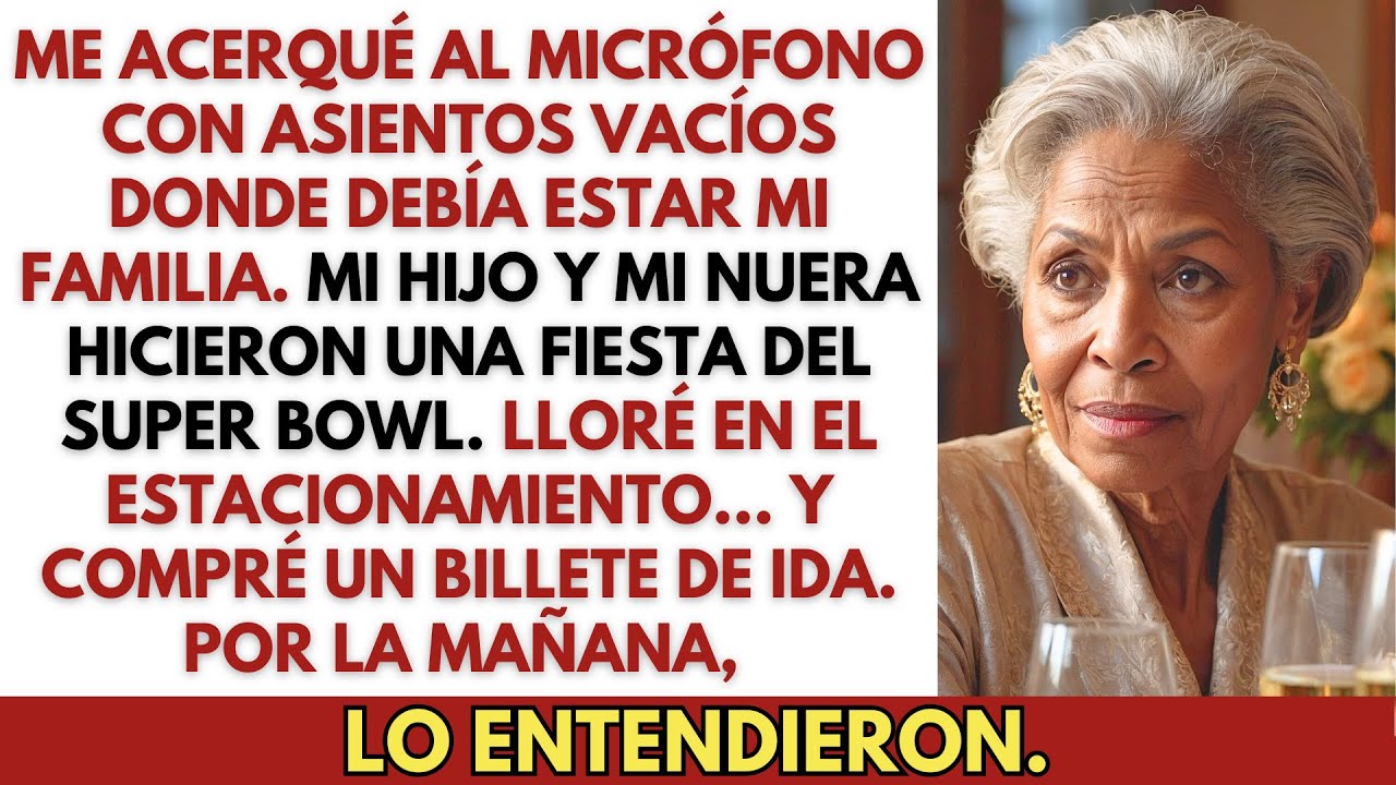 Di el discurso principal sola. Ellos eligieron el Super Bowl. Me fui con un billete de ida.