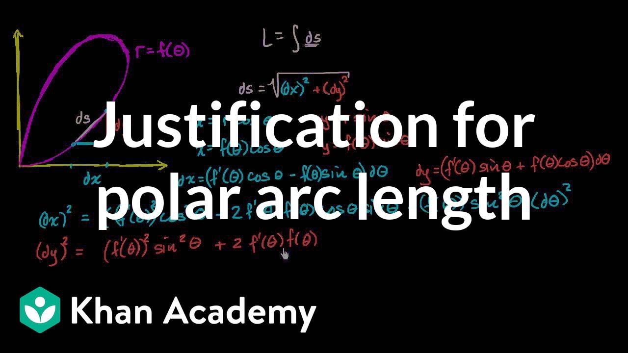 Justification for polar arc length formula