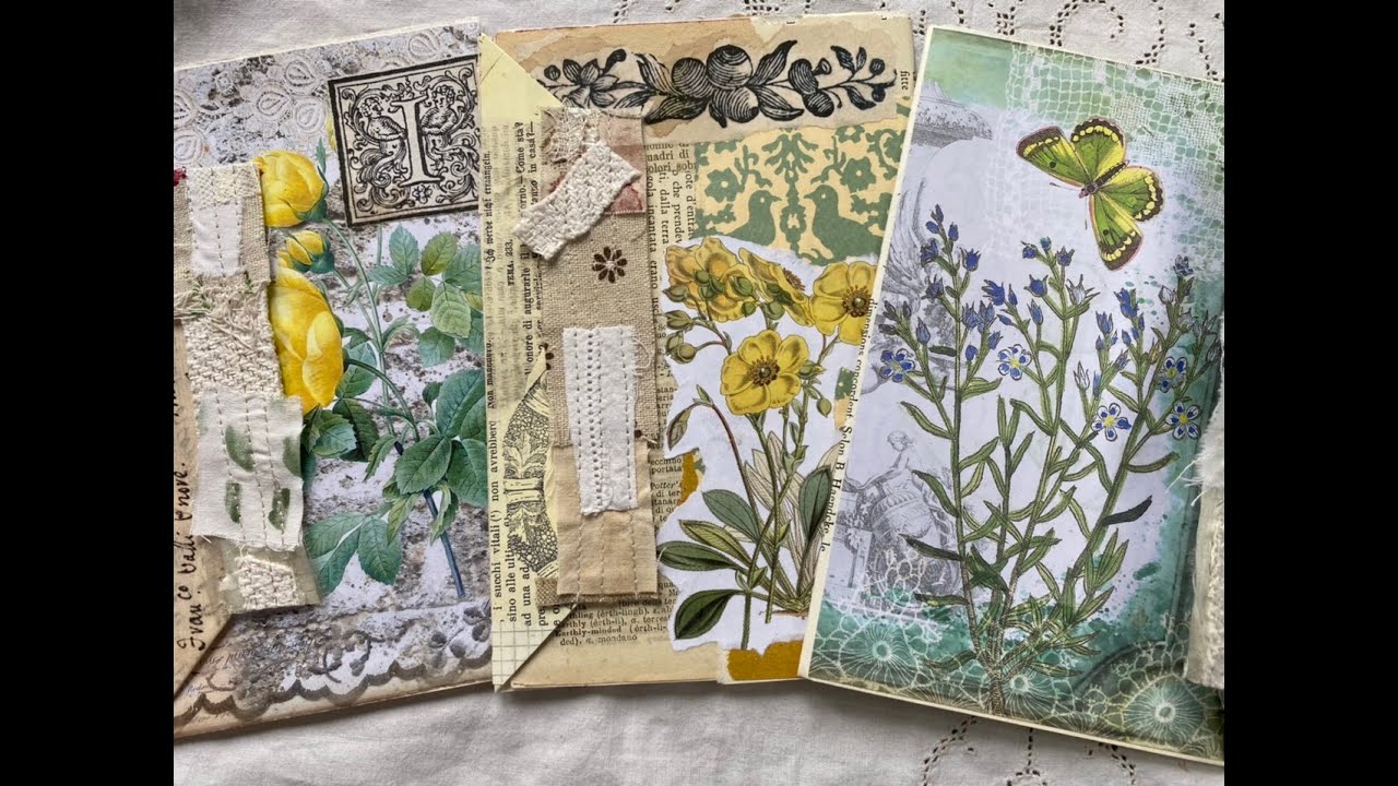 Junk journal use up book pages how to make an envelope accordian ephemera holder