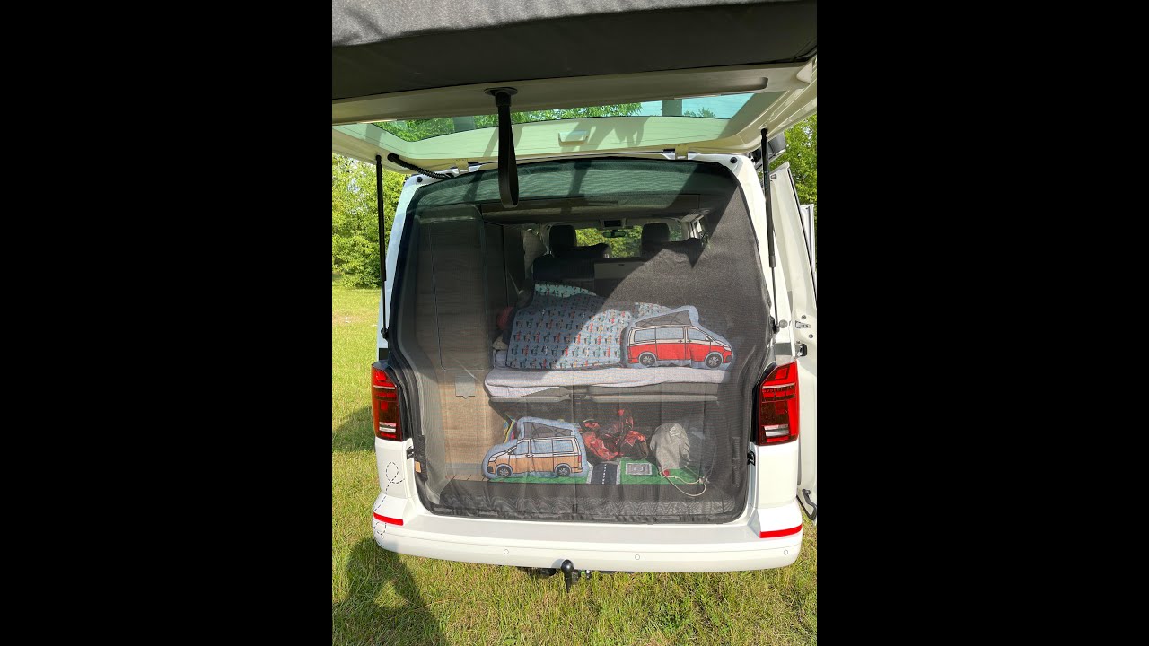 Moskitiera tylnej klapy VW California (Mosquito net back door vw California)