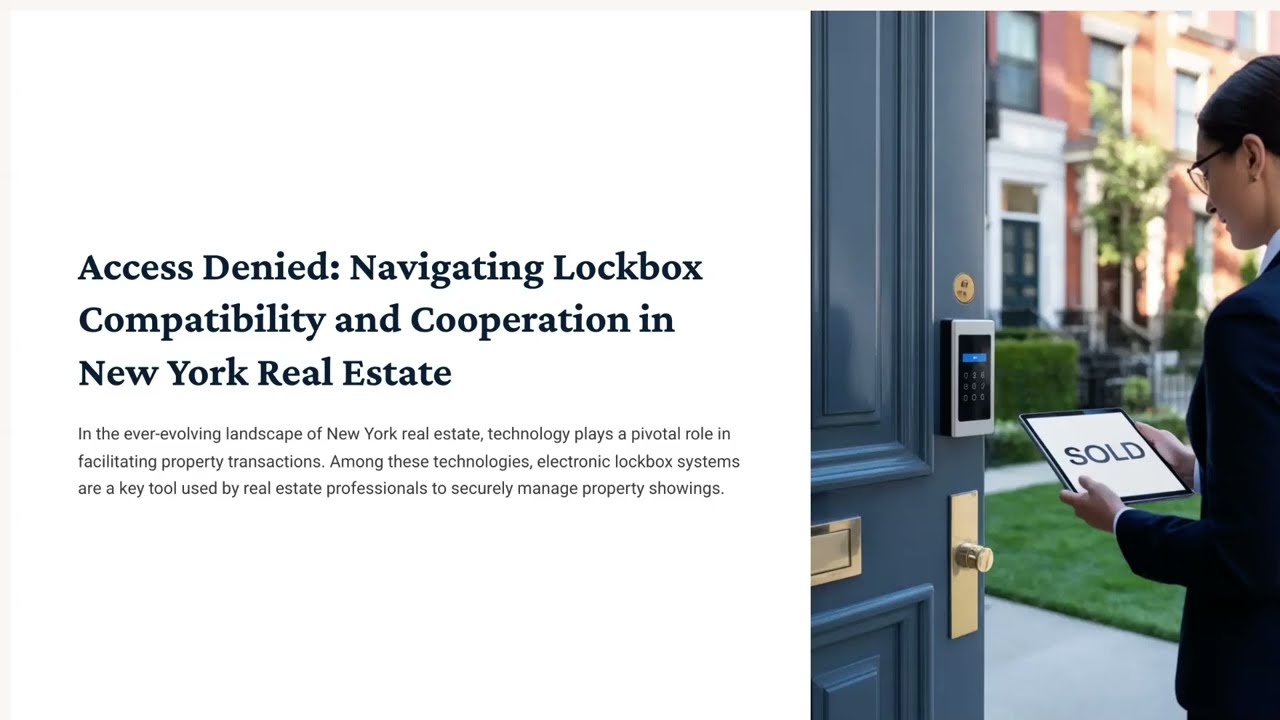 Access Denied: Navigating Lockbox Compatibility and Cooperation in New York Real Estate