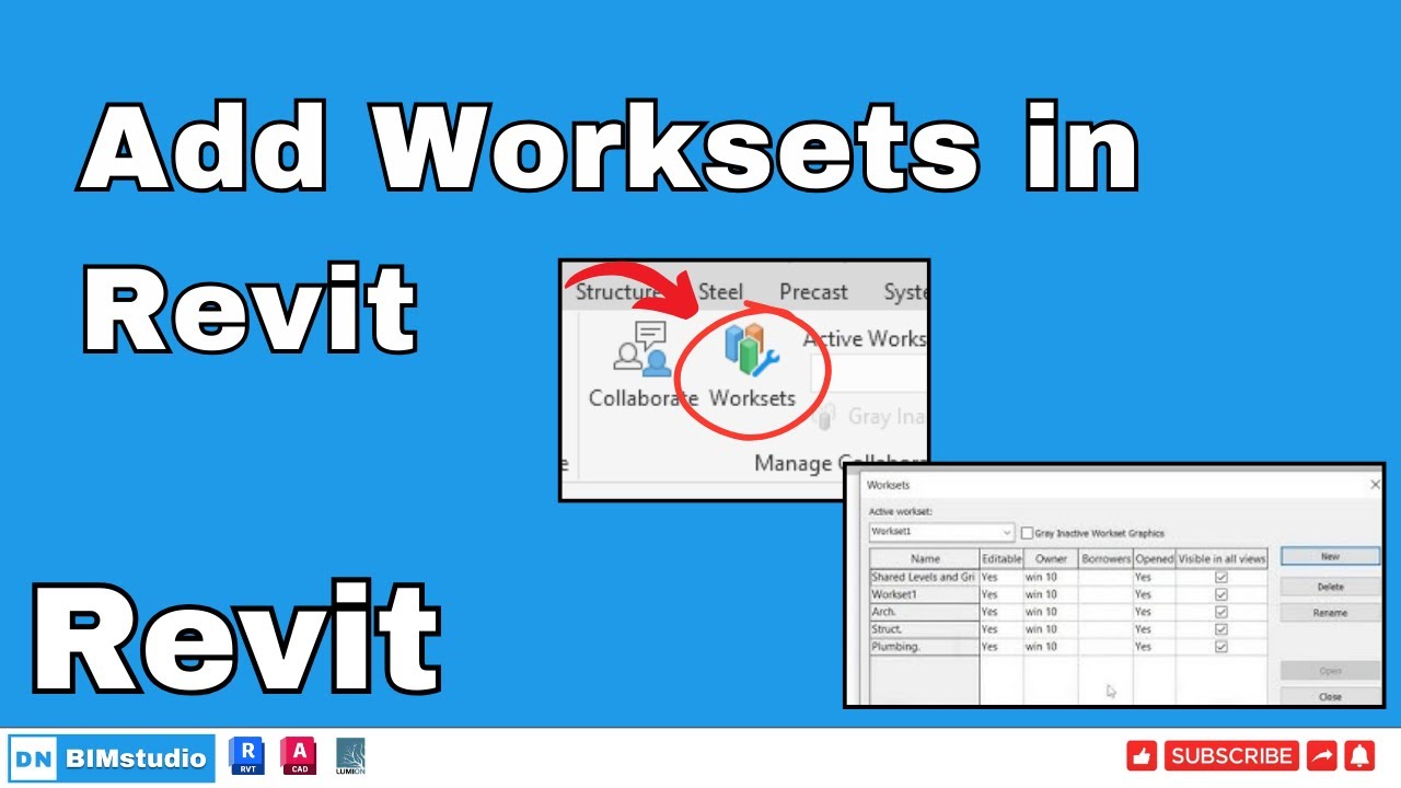 Add Worksets in Revit | Revit | Hindi