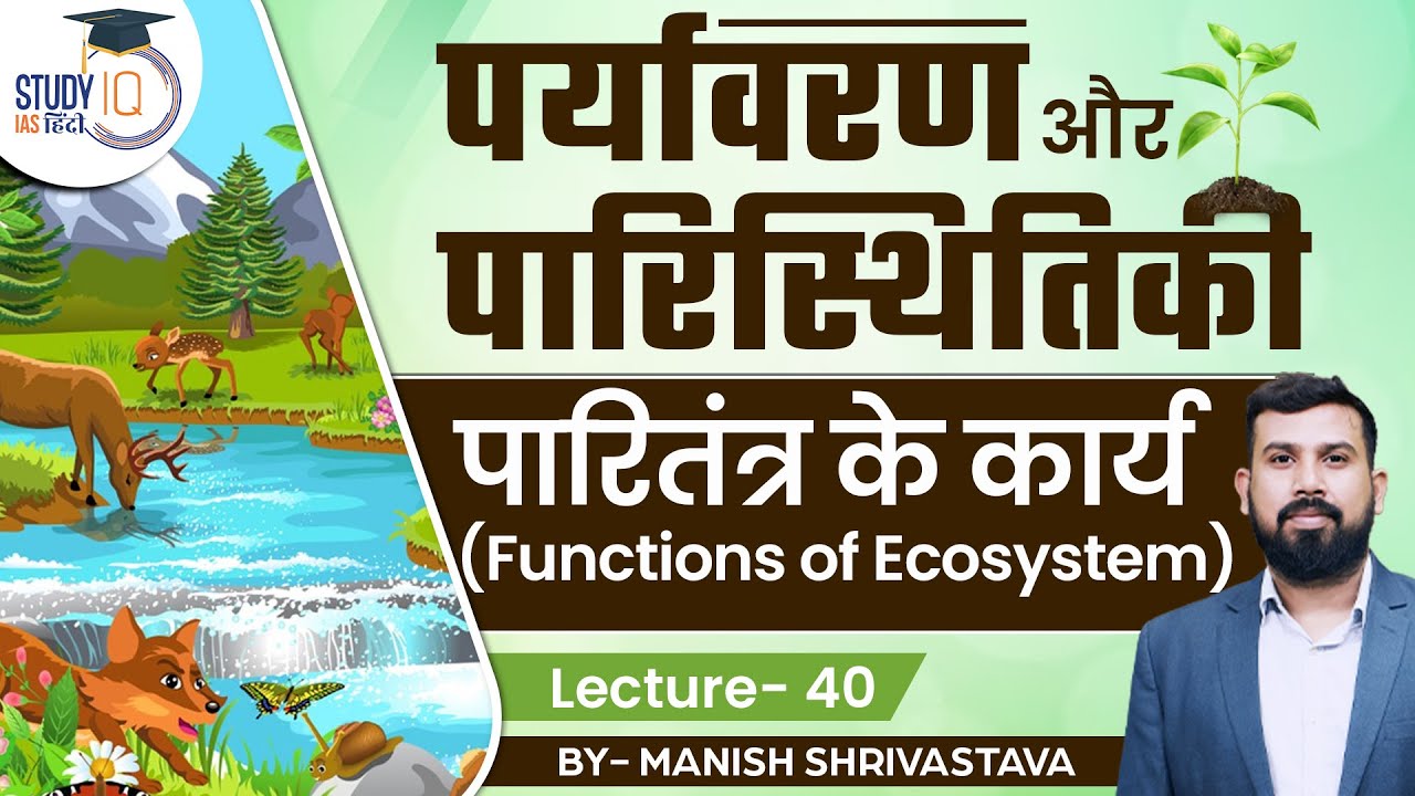 Environment and Ecology - Functions of Ecosystem | Lec 40 |  StudyIQ IAS Hindi