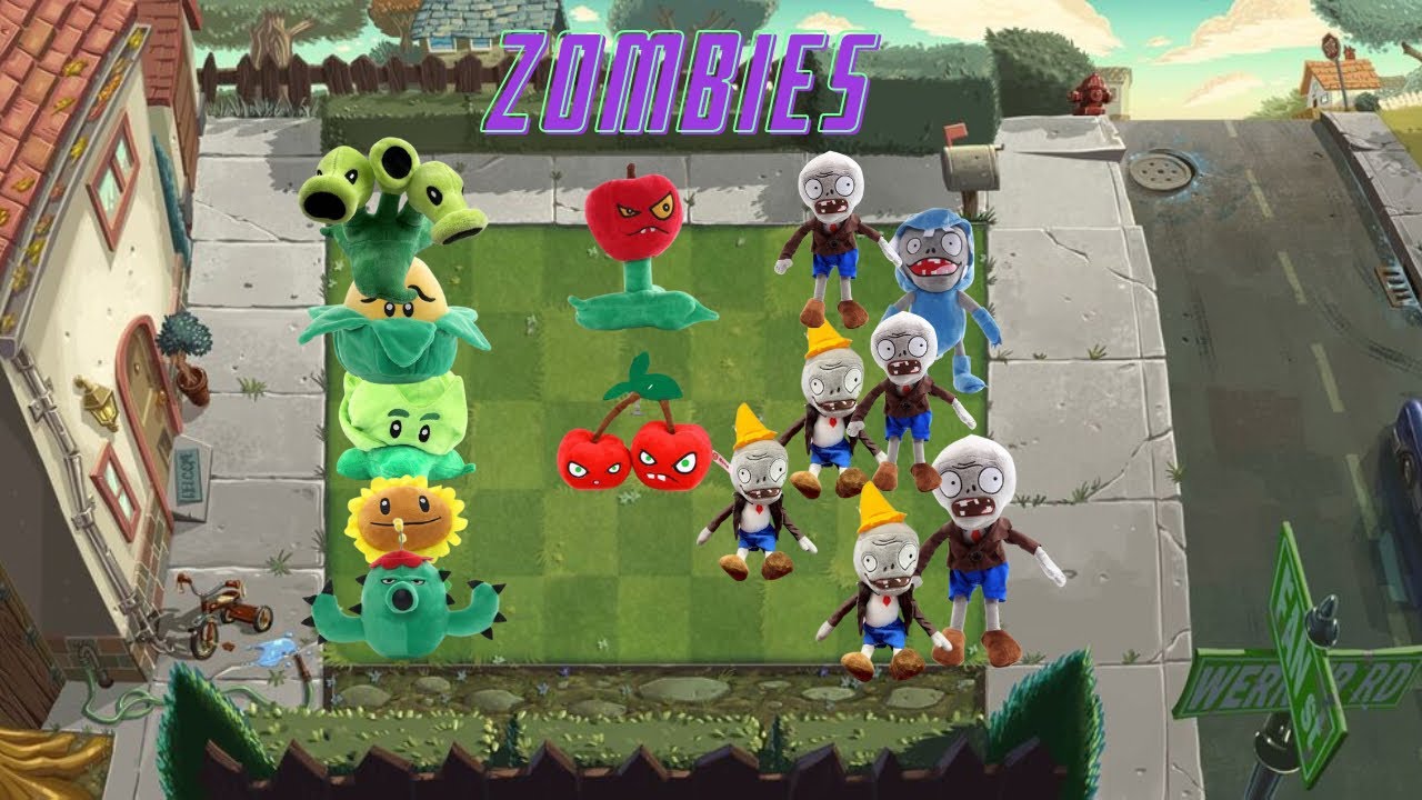 Plants vs Zombies/Pvz Plush: Zombies attack… But practice!