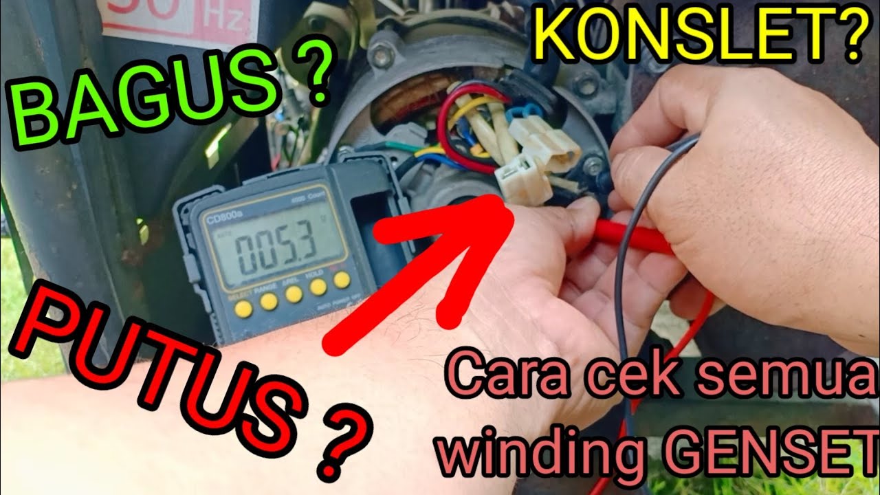 Cara CEK semua WINDING GENSET BAGUS? KONSLET? PUTUS?