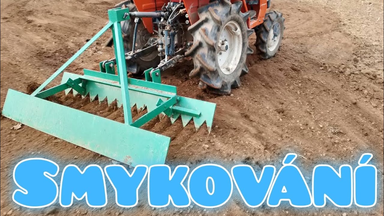 první polní práce Kubota 1402 + smyk