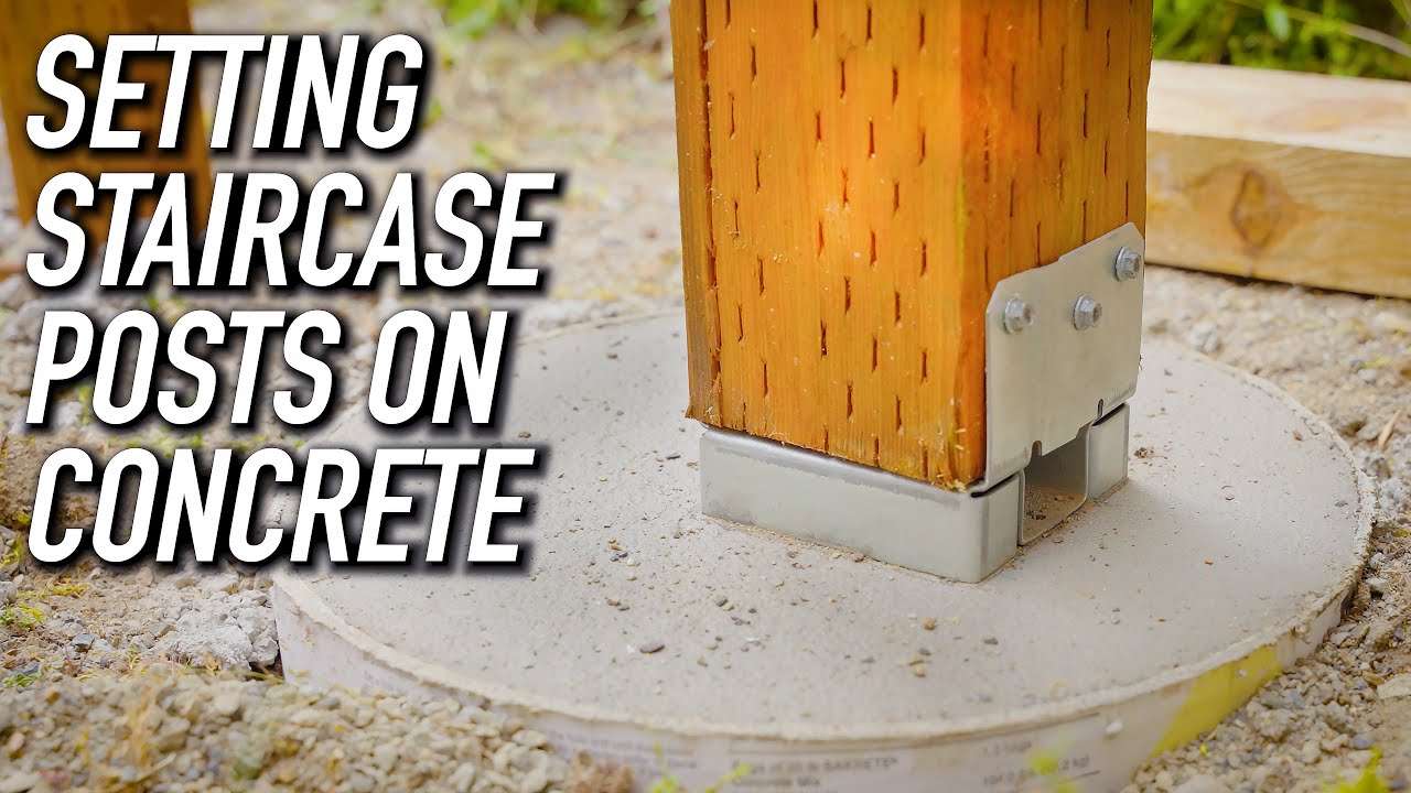 How To Set Posts On Concrete || Dr Decks