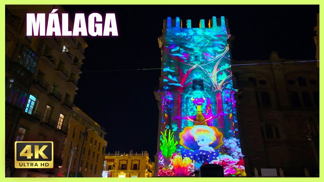 Magical Christmas Lights Málaga Cathedral's Light Show