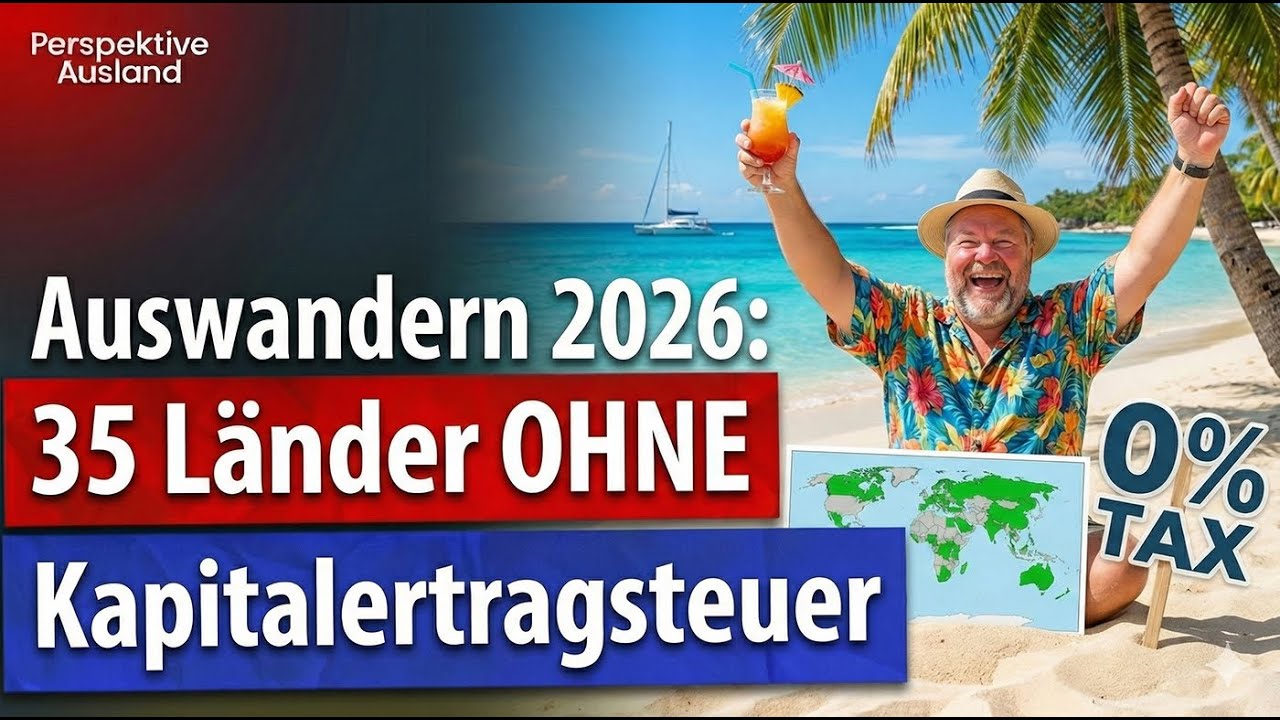 35 Länder ohne Kapitalertragssteuer: Die ultimative Auswander-Liste 2026 (Aktien & Krypto)