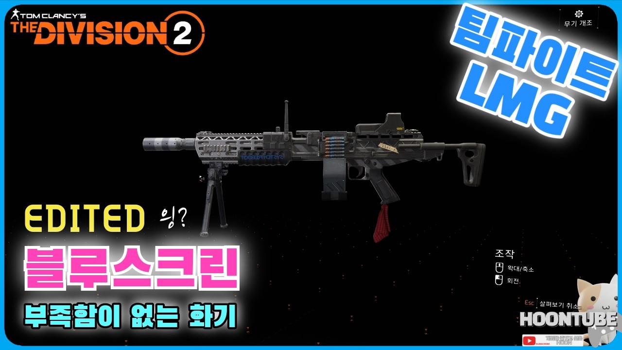 #디비전2  블루스크린  완벽한 분대지원화기