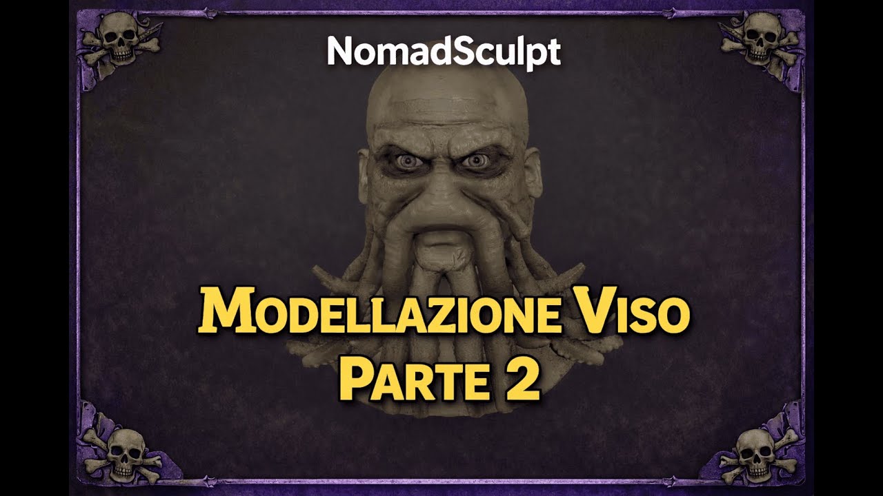 Modellazione Viso in Nomad Sculpt – Parte 2 | Tentacoli, Colore e Dettagli