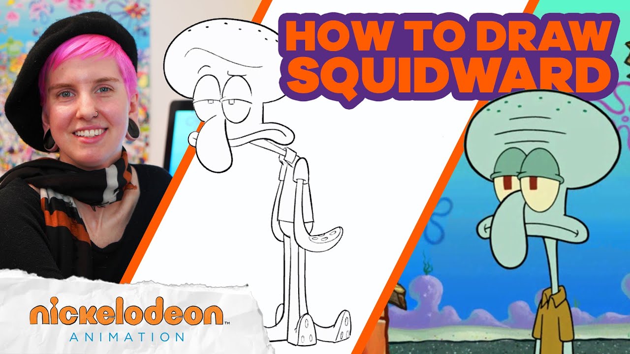 How to Draw Squidward from SpongeBob SquarePants ✍️ 🎨 Draw Along w/April 