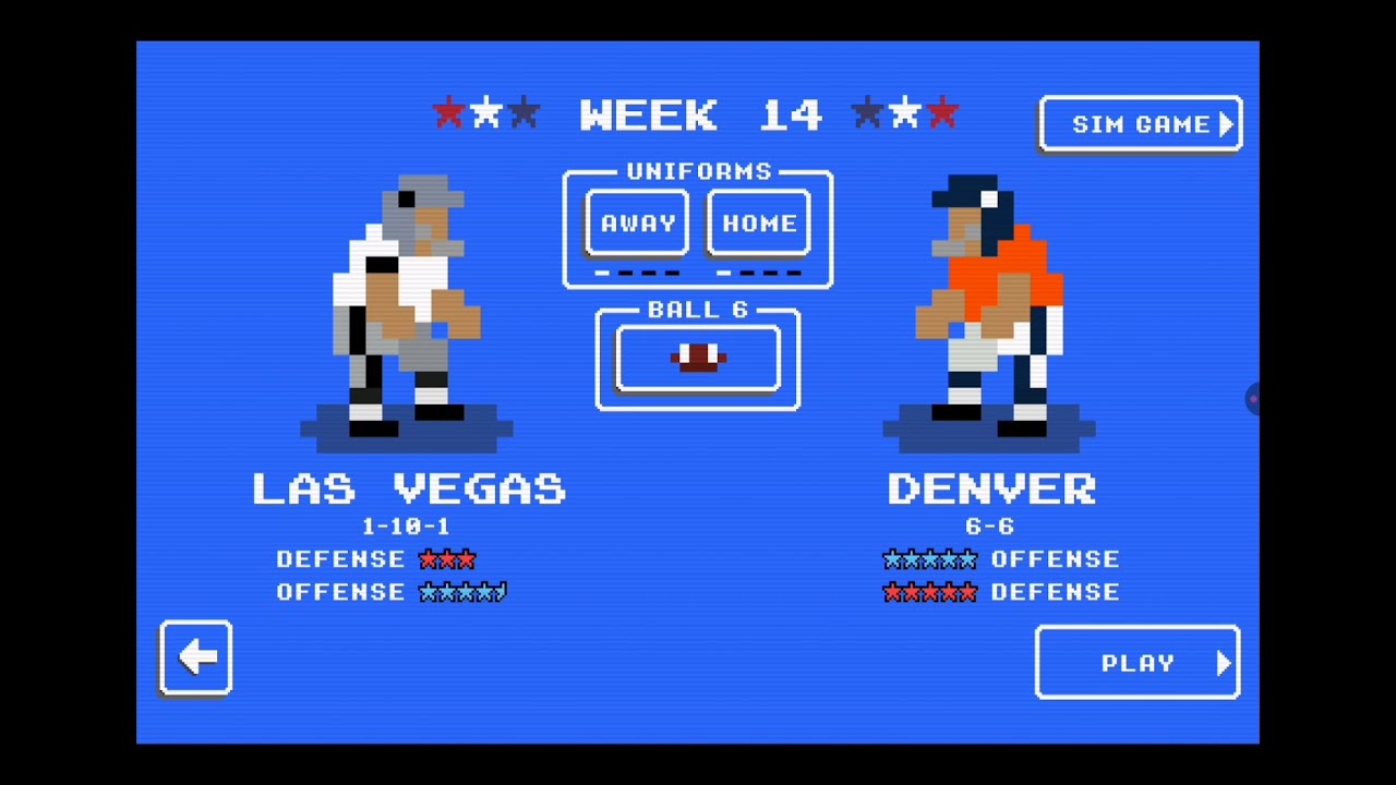 Retro Bowl Extreme Snow Game | Las Vegas vs Denver | 4 Interceptions Ruin It