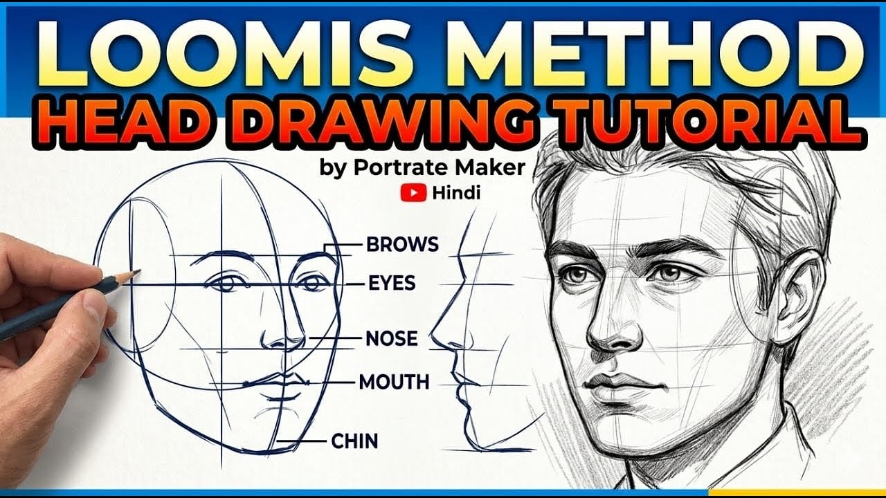 Loomis Method Tutorial: How to Draw Perfect Faces & Heads Step-by-Step (Beginners 2026)