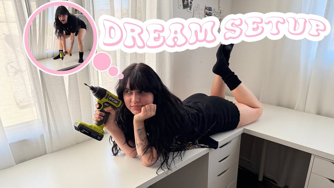 How i built my dream L shape makeup desk! (IKEA)