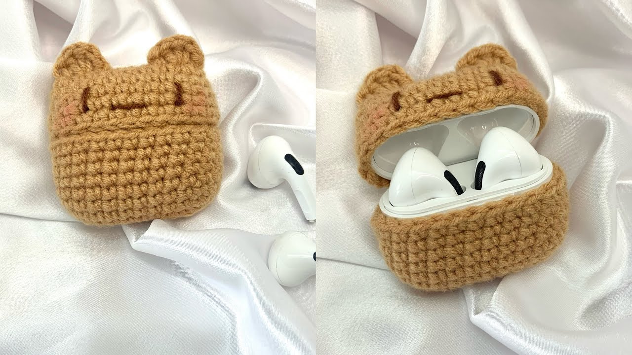 How To Crochet Bear Earpods Case Lenovo LP40 🐻