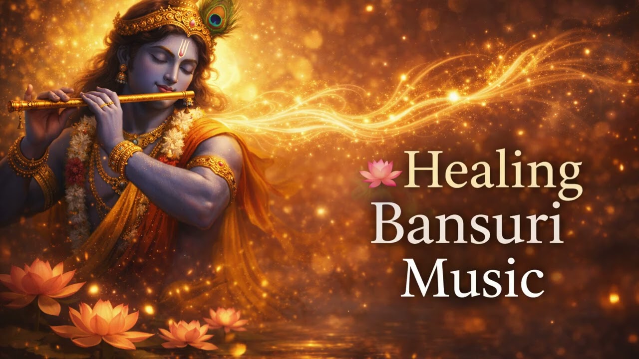 Divine Krishna Bansuri 🌸  Healing Flute Music for Stress Relief & Deep Sleep