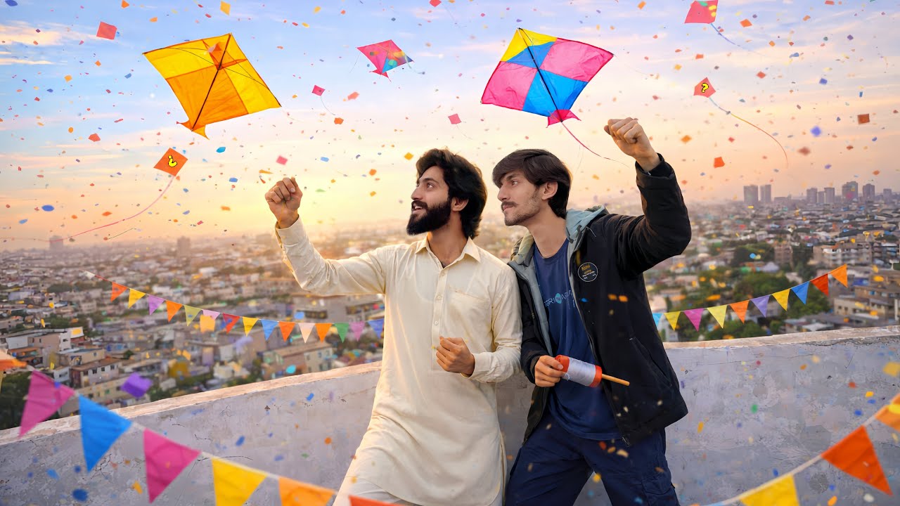 Peshawar me Basant ka mahool 🤬 asman me sirf 2 kites hain 🪁 