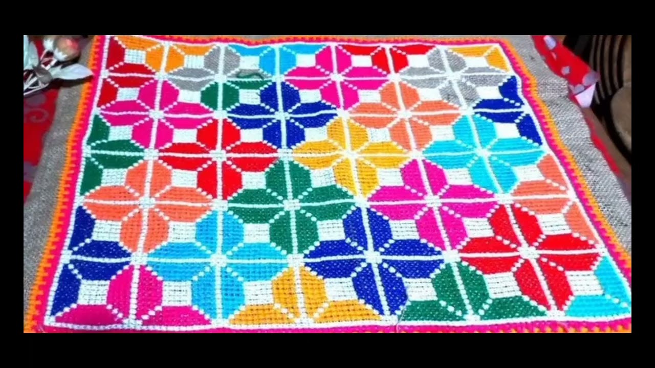 woolen sitting mat design cross stitch