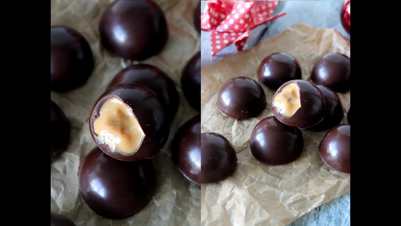 Caramel And Rum Filled Chocolates - Christmas Recipe - By One Kitchen