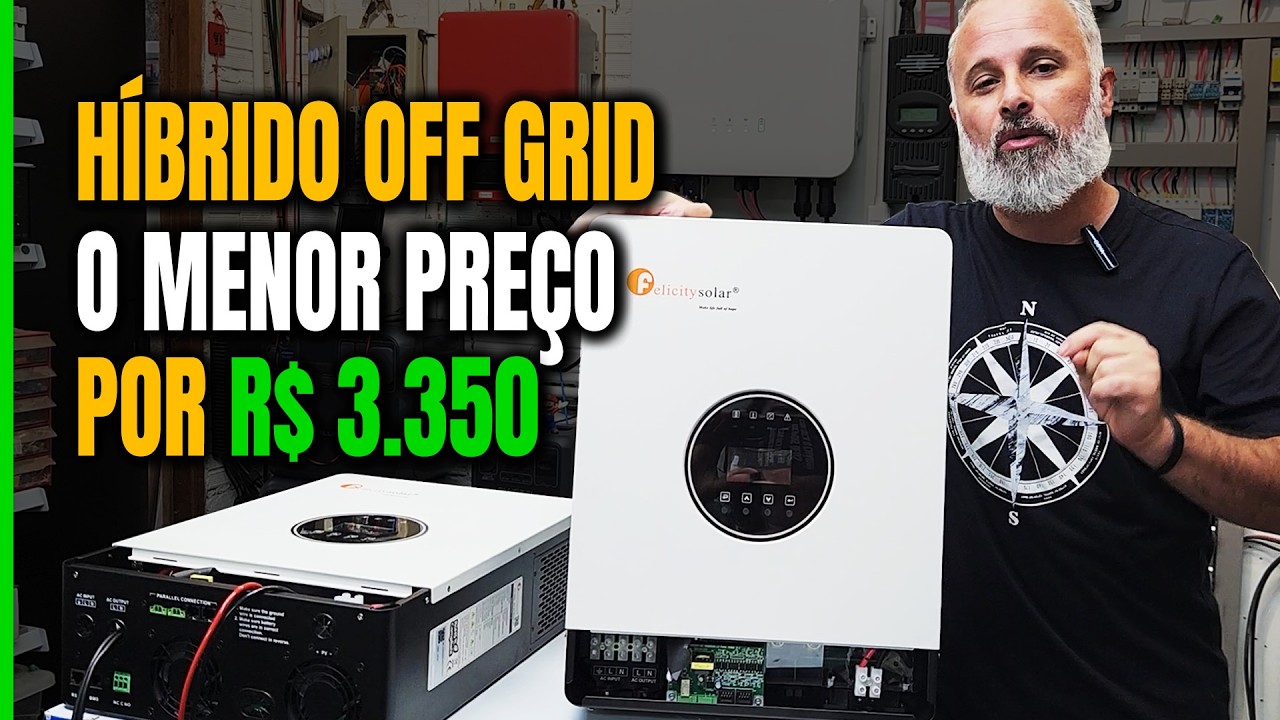 NOVO Híbrido Off Grid 10000W Split Phase 110V e 220V Felicity Solar | Eduardo Aquino