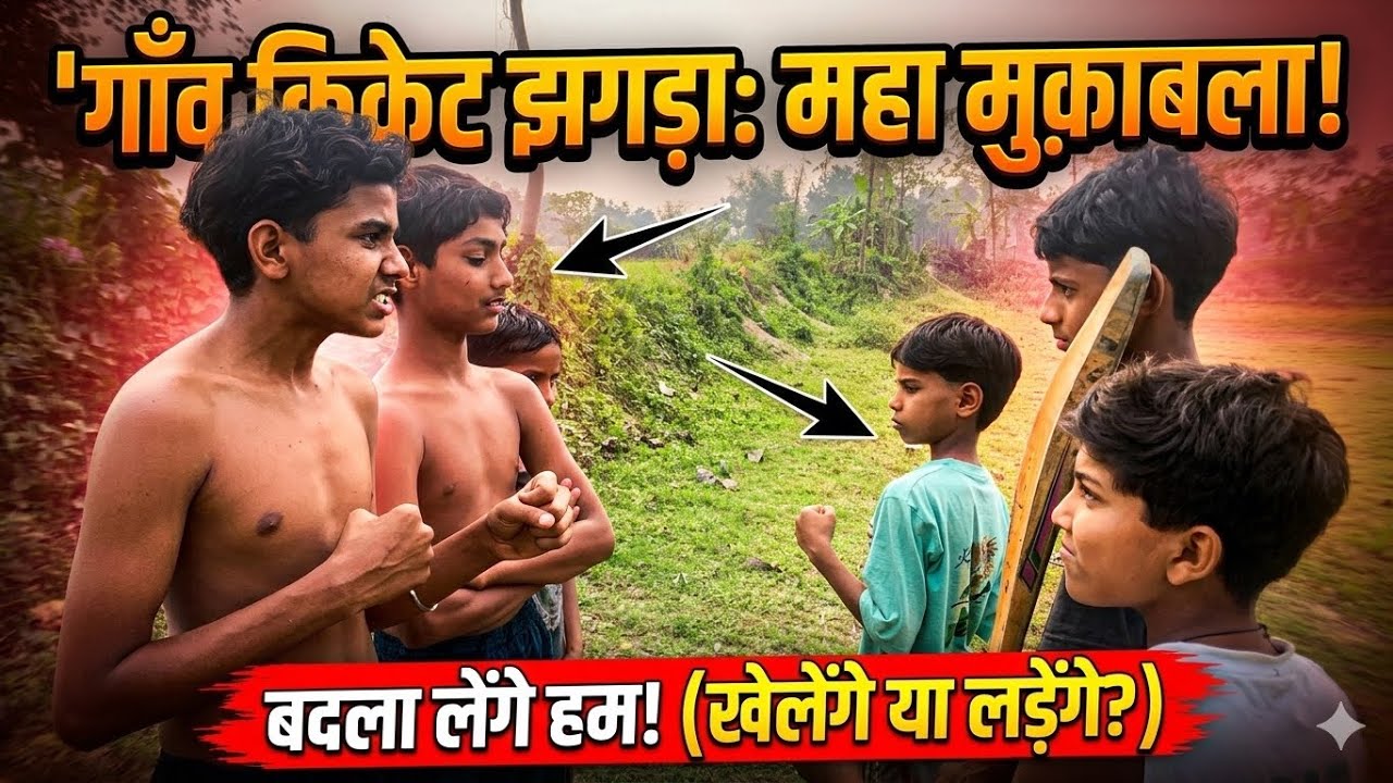 Gully cricket kids aggressive 