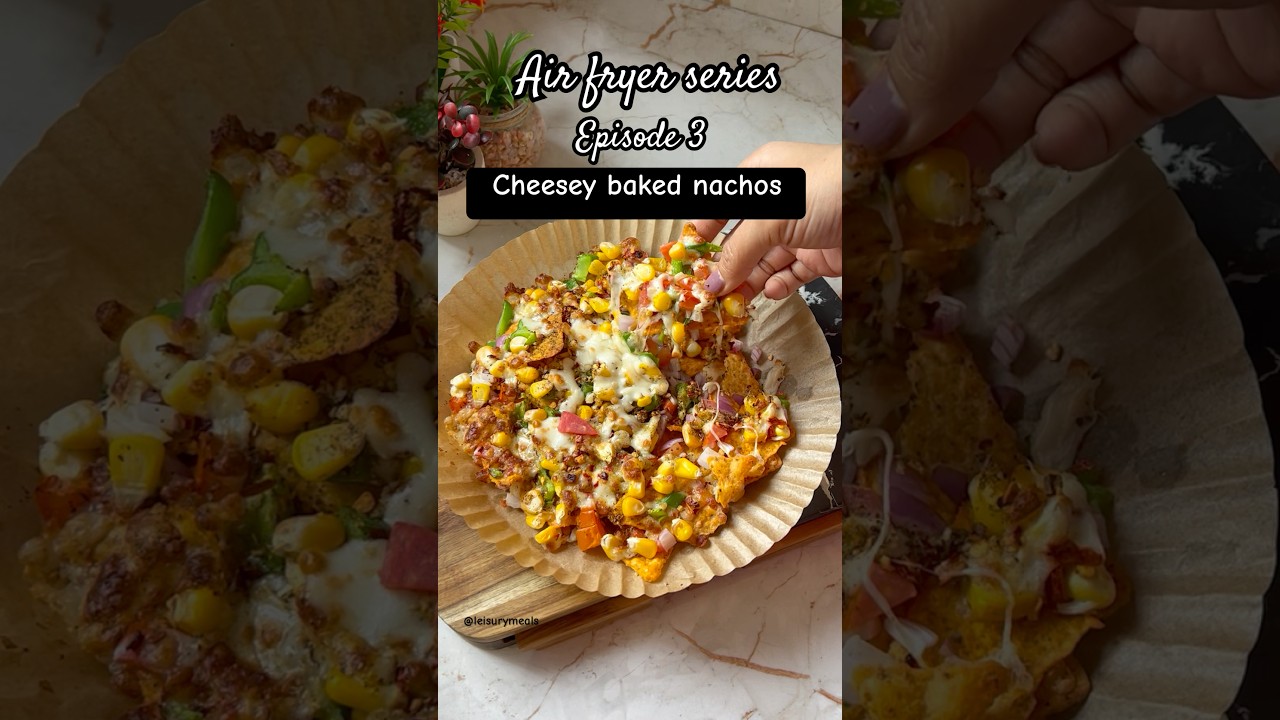 Cheesey baked nachos #nachos #cheese #airfryerrecipes #shortsviral #ytshorts