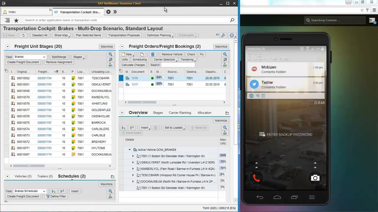 SAP Transportation Management with Schedules & Execution