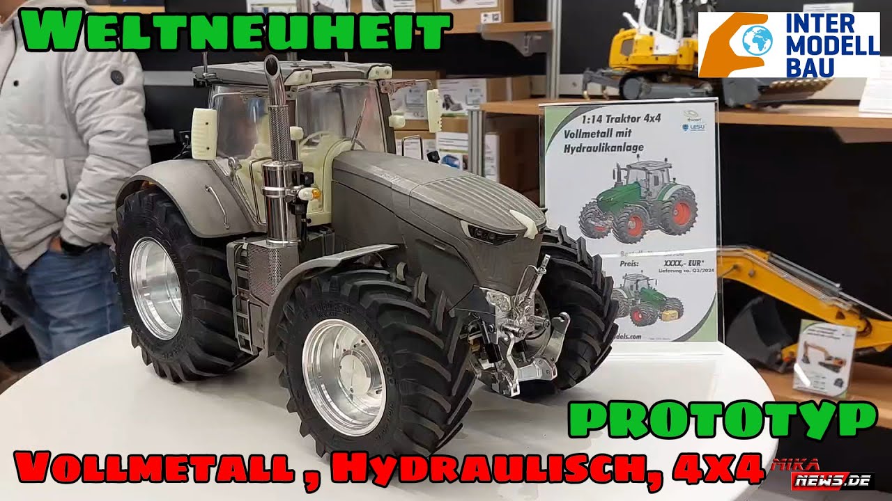 WELTNEUHEIT - Prototyp Traktor 4x4 Vollmetall hydraulisch von Lesu - thicon-models