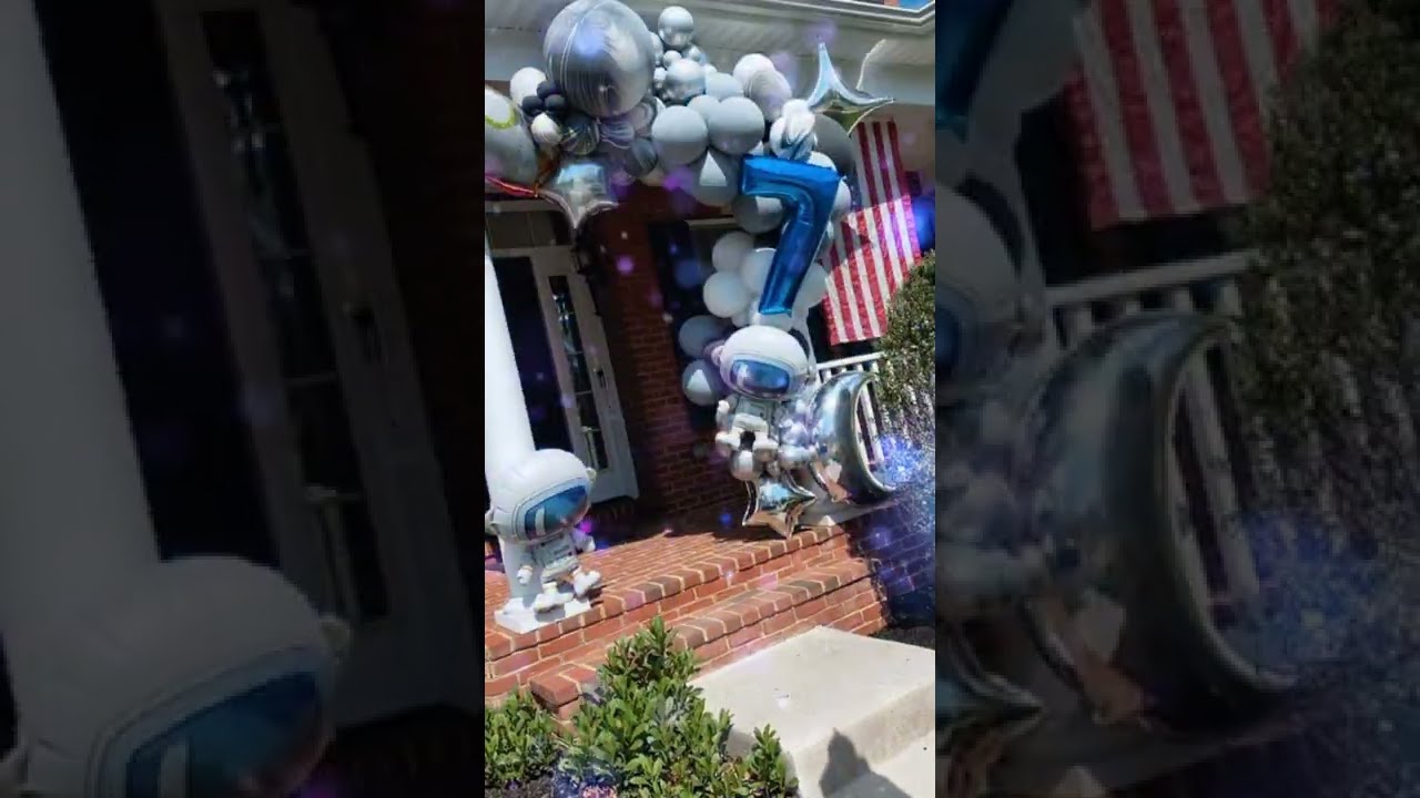 Trendy Space Balloon Decoration Idea! #shorts