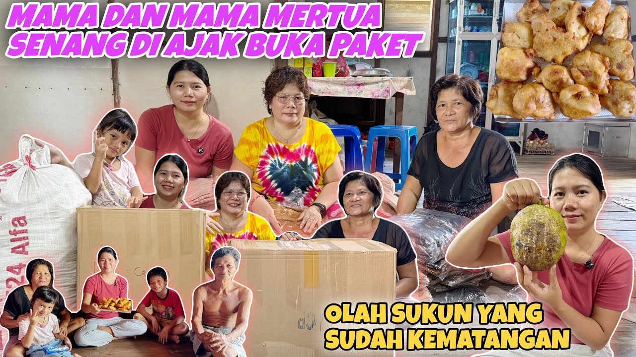 TERNYATA SUKUN YANG SUDAH MATANG ENAK DAN WANGI,UNBOXING TIGA DUS PAKET BERSAMA MAMA DAN MAMA MERTUA